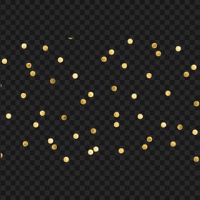 Yellow Gold Polka Dots Glitter Effect PNG