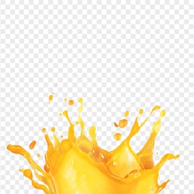 HD Orange Juice Liquid Splash PNG
