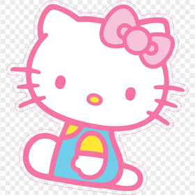 HD Pink Outline Hello Kitty Sticker Transparent PNG