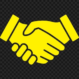 Handshake Yellow Icon Symbol FREE PNG