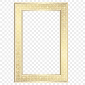 Gold Vertical Symmetry Pattern Frame FREE PNG