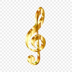 Gold Clef Treble Musical Note Symbol HD PNG