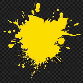 Yellow Color Paint Splash HD PNG