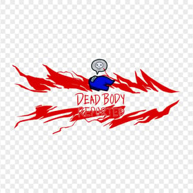 HD Among Us Blue Character Reported Dead Body PNG