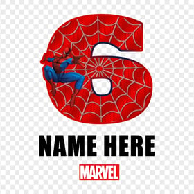 HD Spider Man Number 6 Six FREE PNG
