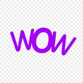 HD Purple Wow Word Expression PNG