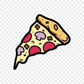 Clipart Pepperoni Pizza Slice With Melted Cheese FREE PNG