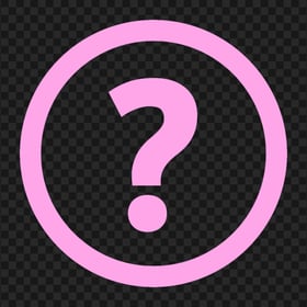 HD PNG Pink Circle Round Question Mark Icon