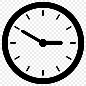 Time Clock Black Icon