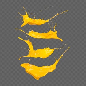 HD Yellow Juice Paints Splash PNG