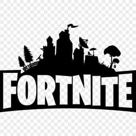 Fortnite logo black and white