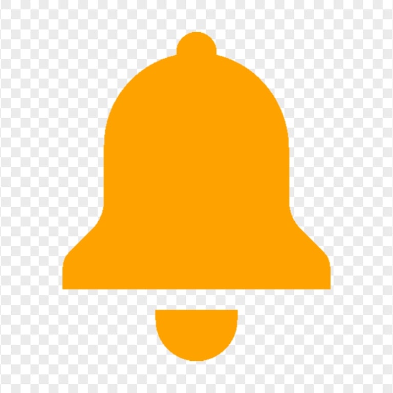 Orange Notification Bell Icon Png 