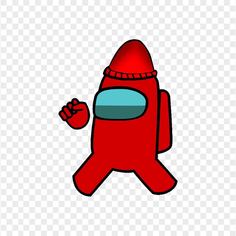 HD Red Among Us Character Wear Red Beanie Hat PNG Citypng