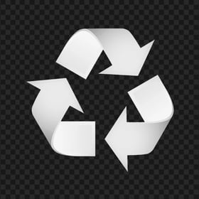 Recycle Recycling White Logo Icon HD PNG