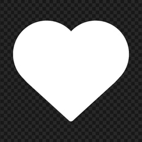 HD White Like Heart Icon Silhouette Transparent PNG