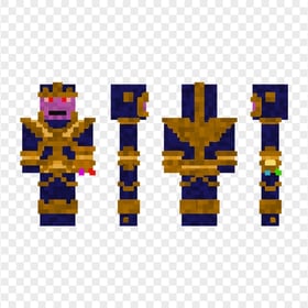 HD Thanos Minecraft Character PNG