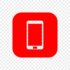 HD Red Square Modern Smartphone Icon Transparent PNG