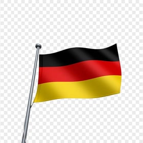 HD Waving Germany Flag On Pole PNG