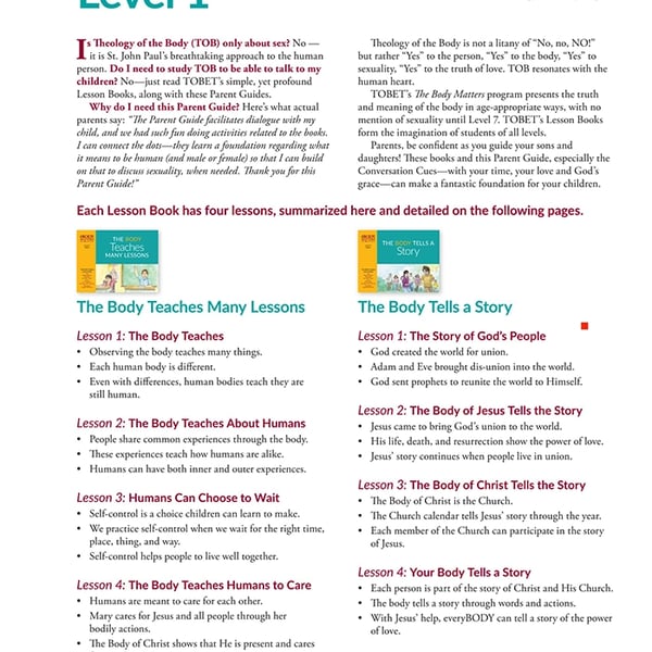 Level 1 Parent Guide