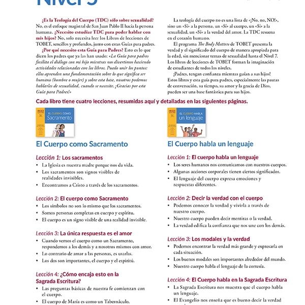 Nivel 5 guía para padres