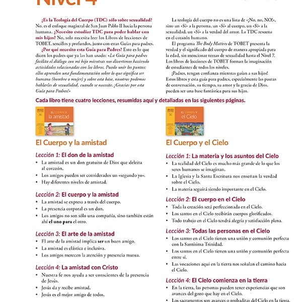 Nivel 4 guía para padres