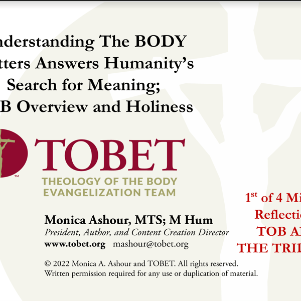 St. Thomas Becket Triduum Talks 2024: 4 Slideshows by TOBET