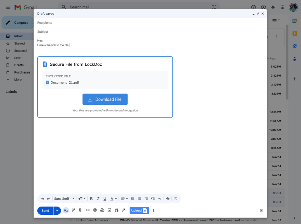 LockDoc in Gmail
