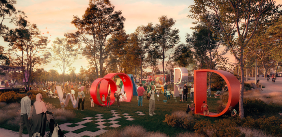 An artist impression of Woodward Place