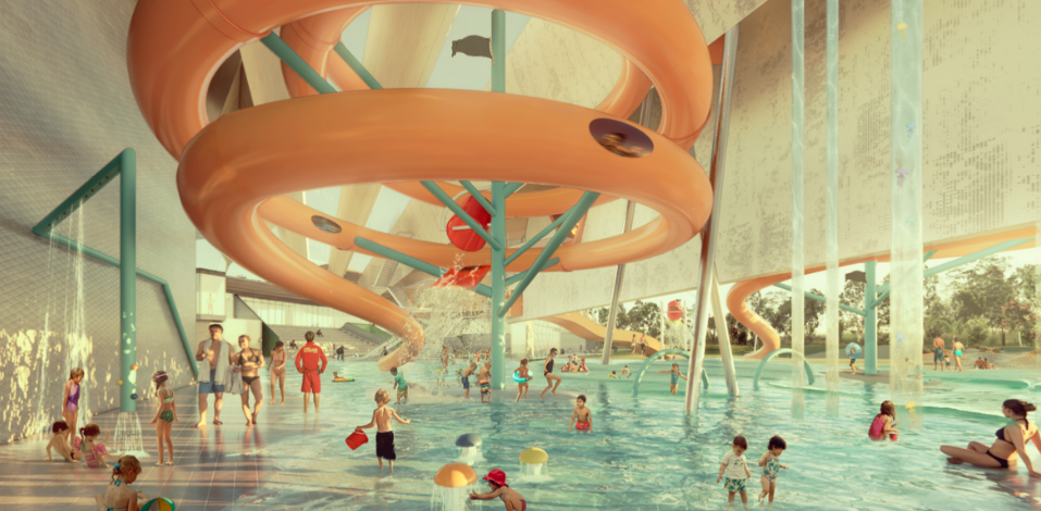 Liverpool City Council’s Woodward Place masterplan includes a new outdoor and indoor aquatic centre 
