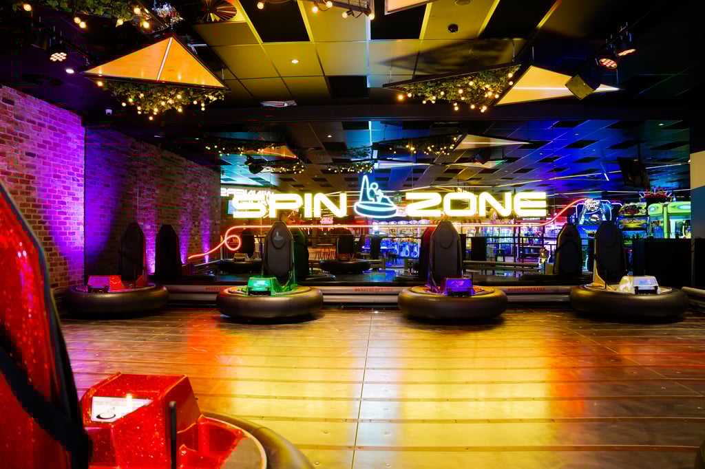 Check out the new indoor bumper car arena 