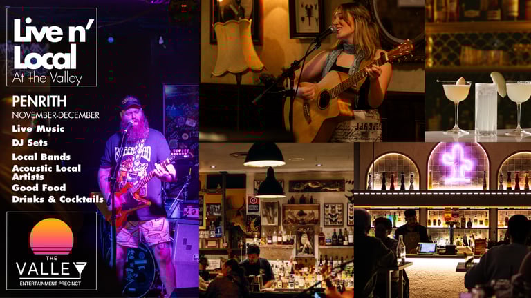 Live n’ Local at The Valley in Penrith – November to December