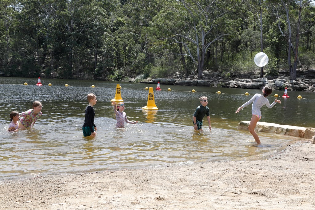 Kids playing at lake parramatta