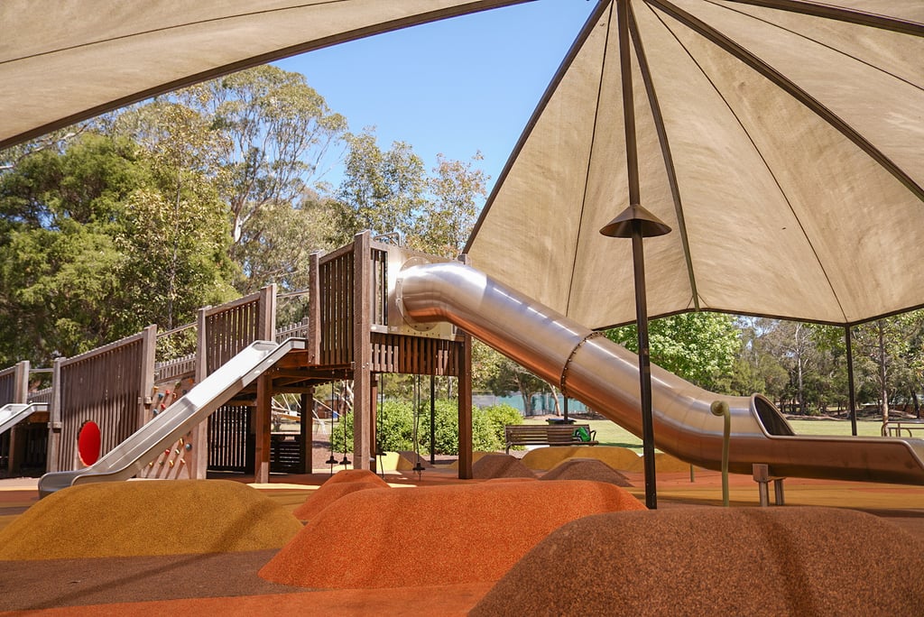 Central Gardens in Merrylands has two shaded playgrounds  