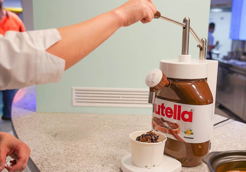 The Nutella pump is a fan favourite at the DIY Desert Bar