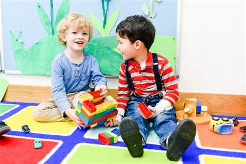 two young children playing with toys