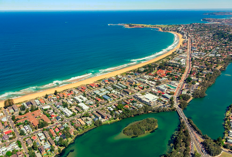 Narrabeen Lagoon is located in Sydney's Northern Beaches.       