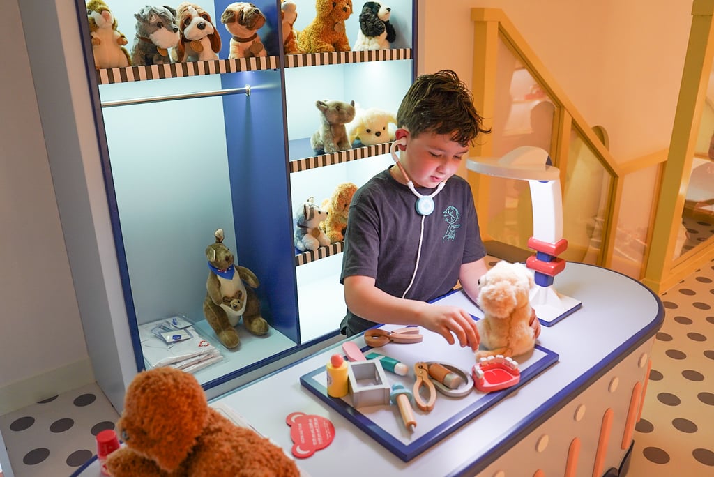 Child playing pretend doctor