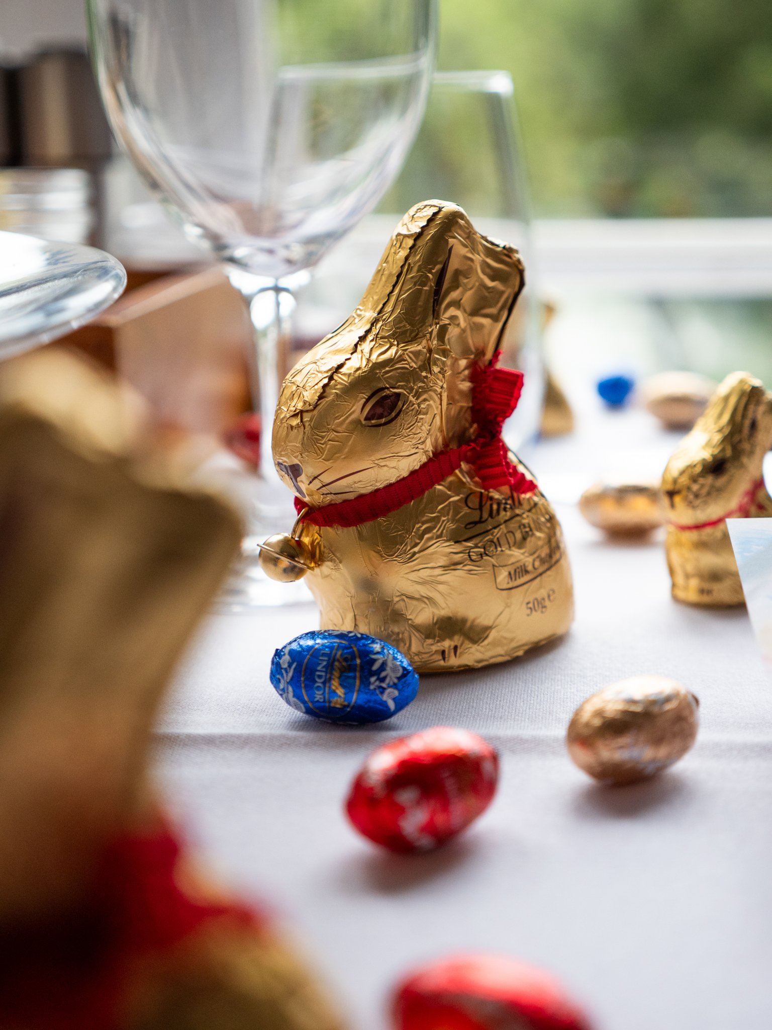 lindt chocolate on table