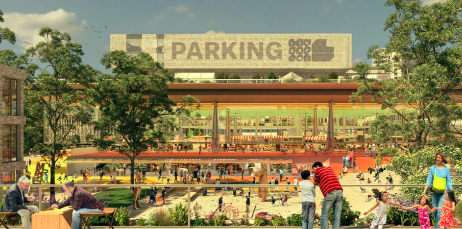 The plan includes a leisure centre, green spaces, a community hub, childcare centre, events and conference facilities, sporting parks and more