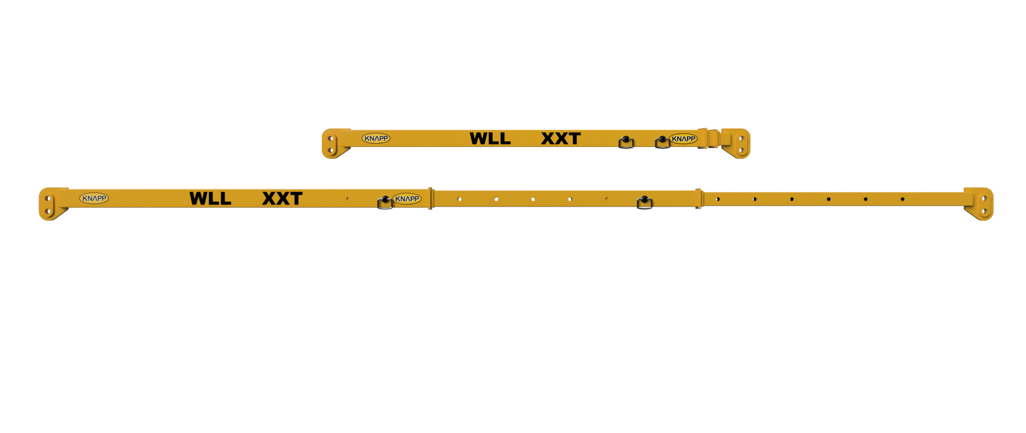 Image 3 of 1-5T Triple Telescopic Adjustable Spreader Beam End Lifting Lugs - expands to 5100mm