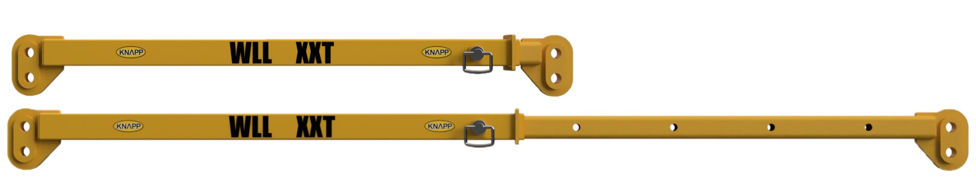 Image 3 of 6T Single Telescopic Adjustable Spreader Beam End Lifting Lugs -expands to 1500mm
