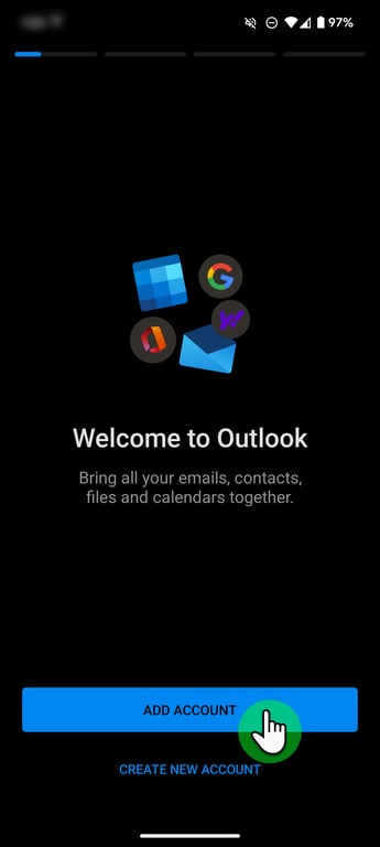outlook android mobile html email signature install instructions step 1 part 1