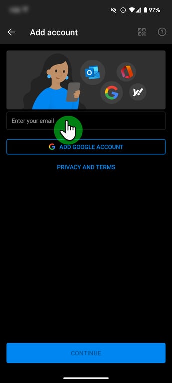 outlook android mobile html email signature install instructions step 1 part 2