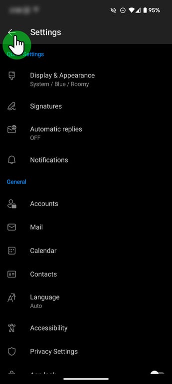 outlook android mobile html email signature install instructions step 3 part 9