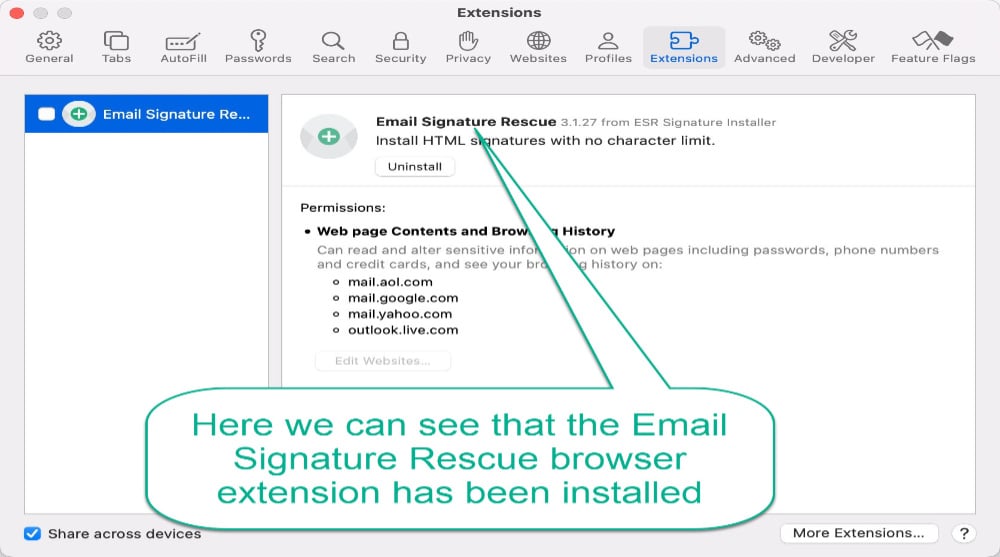 install your email signature in gmail on safari step 02