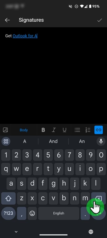 outlook android mobile html email signature install instructions step 3 part 5