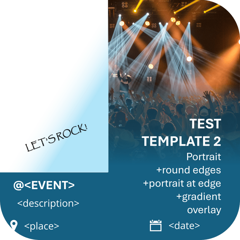 T2: Portrait, round edges, area at edge with gradient template preview