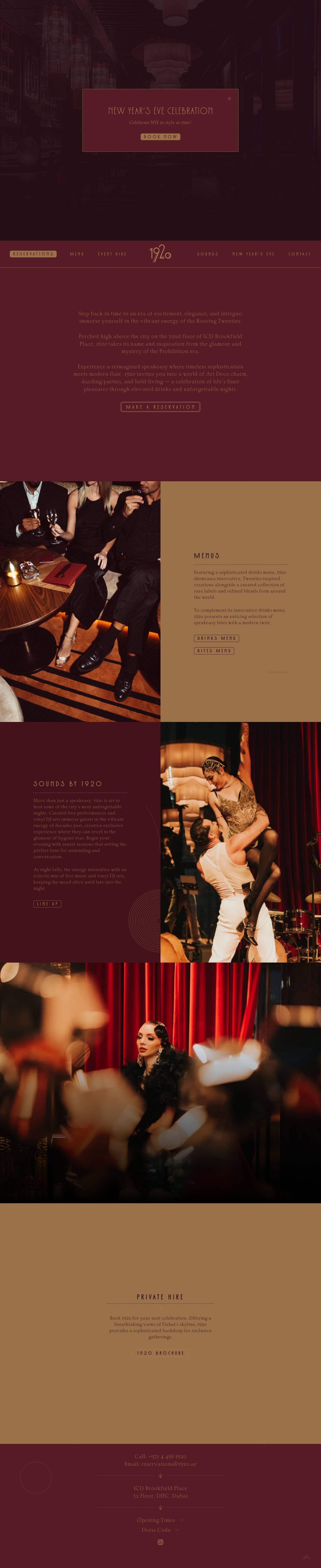 1920 - Speakeasy - DIFC - Live Entertainment - Full Screenshot