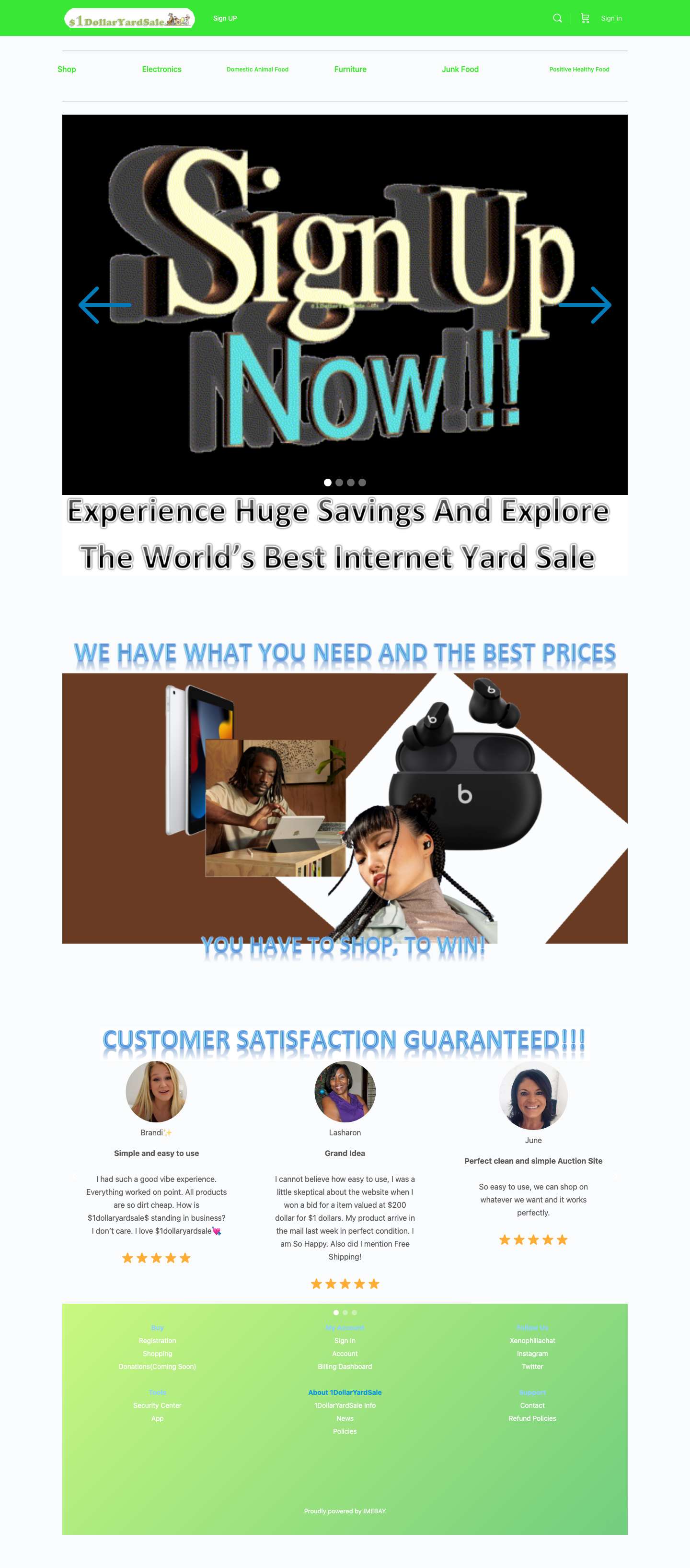 The Best Internet Yard Sale In The World – Small Inventory Big Savings - Full Screenshot
