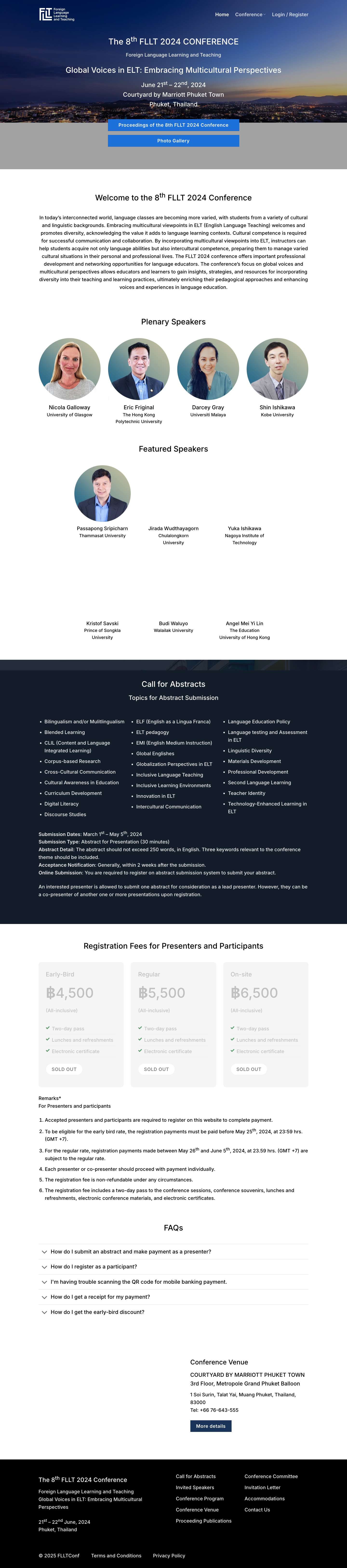 FLLTConf2024 – The 8th FLLT 2024 Conference - Full Screenshot